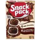 Snack Pack Milk Chocolate and Chocolate Fudge & Milk Chocolate Swirl Pudding Cups, 3.25 oz., 12-Count Family Pack