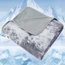 Cooling Blanket Queen Size for Hot Sleepers, Arc-Chill Cool Tech Fabric Q-Max>0.5, Lightweight Breathable Ice Cold Summer Blanket for Bed, Keep Cool for Night Sweats, 90"x90", Tie Dye Grey