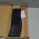 Amazon Basics Ergonomic Wireless Keyboard and Mouse Combo with Wrist Rest, Plug and Play, 2.4 GHz USB, Easy to Use, Black