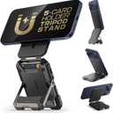 SUPCASE for MagSafe Wallet with Stand, Magnetic Wallet for Men, [Hold 5 Cards] [Adjustable Stand] [RFID Blocking] Phone Stand Credit Card Holder Tripod for iPhone 17/16/15/14/13/12 Series, Carbon