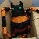 Halloween Decorations 5ft Giant Light Up Spider, 60inch Scary Spider with 56 LED Light, Timer, Creepy Spooky Decor, Glowing Eyes, Haunted Horror Prop for Spiderweb, Indoor, Outdoor, Yard (Orange)