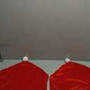 JOYIN 2 Pcs Christmas Chair Covers, Red Hat Chair Slipcovers, Santa Claus Kitchen Chair Back Covers for Holiday Festival Decoration, Christmas Decorations Indoor Home Dcor