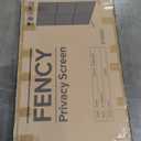 Elevens Metal Outdoor Privacy Screen, Freestanding Outdoor Divider Screen Decorative Privacy Fence Screen for for Balcony Patio,76'' H47'' W (White-Arrow)