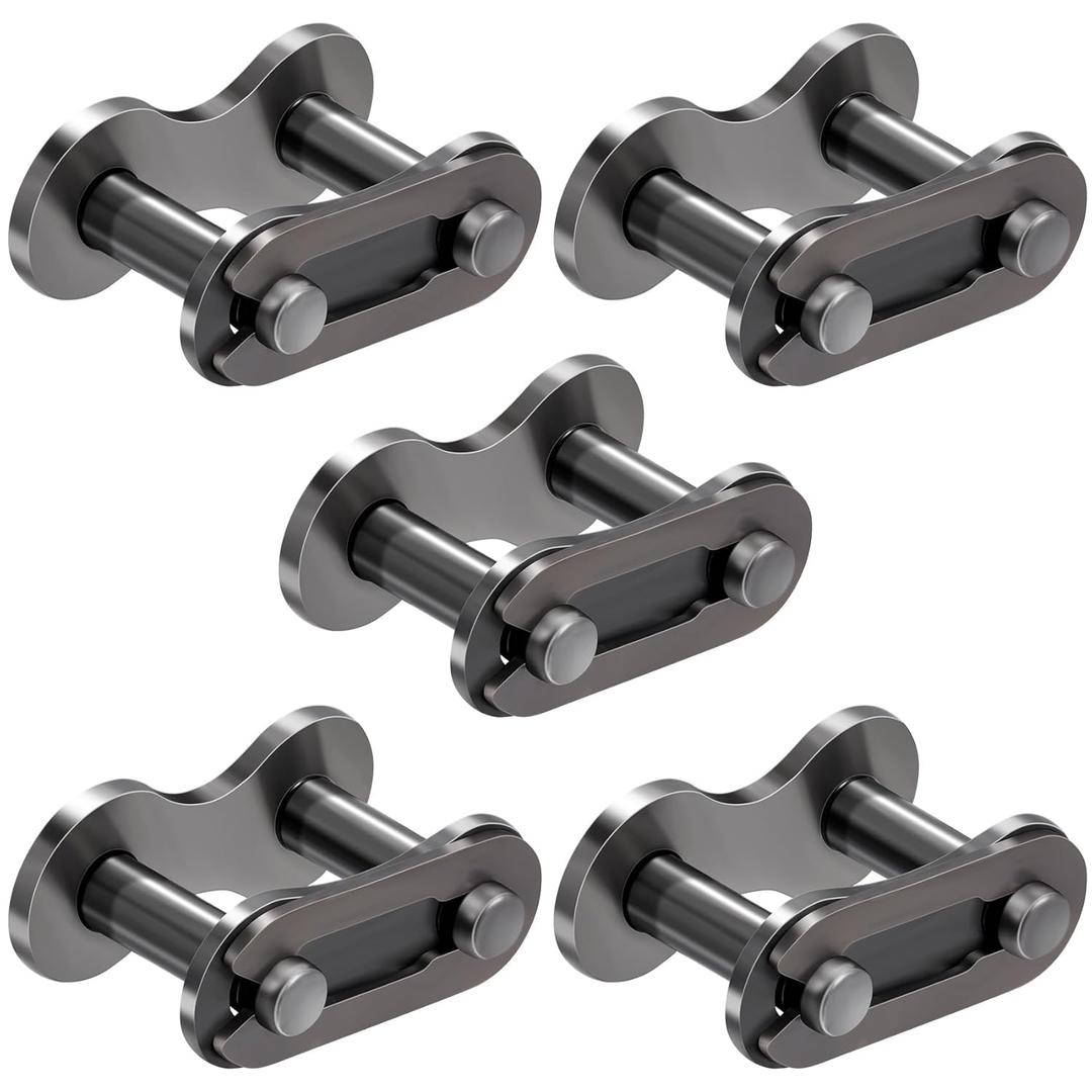 OIIKI 5 PCS Roller Chain Offset Link #41, Steel Alloy Master Connector Link, Heavy Duty Crank Link Suitable for Motorcycle, Bike, Home and Industrial Machinery, Sports Utility Vehicles