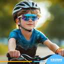 Kids Baseball Polarized Sunglasses: Sports Sunglasses for Boys Girls 3-12 Youth Sun Glasses for Cycling Running