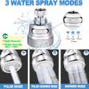 Kitchen Sink Faucet Sprayer Attachment, Movable Kitchen Tap Head 360 Rotatable, Anti-Splash Sink Sprayer Faucet Nozzle Head, Water Saving Faucet Aerator