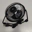 GPX Mini 4" USB Personal Fan, Compatible with Computers, Laptops, Portable Chargers, Black (AU25B)