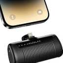 Kuulaa Portable Phone Charger, Small Power Bank 4500mAh Mini Power Bank for iPhone Cute Battery Pack Backup Charger Travel Compatible with iPhone 15/14/13/12/11/XS/XR (Black)