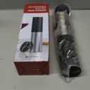 Electric Wine Opener Rechargeable, Automatic Wine Bottle Openers with Foil Cutter and USB Cable, Gift Wine Corkscrew for Home Kitchen Party Bar - Stainless Steel, One-Click Button