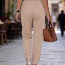 BTFBM Business Casual Outfits for Women Tapered Work Pants (Beige, S)