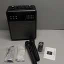 Karaoke Machine for Adults, Portable Bluetooth Speaker with 2 Wireless Microphones and Lights Show, Karaoke Speaker with Bass & Treble, Supports for TWS,USB,FM,REC,AUX in,TF Card for Party/Meeting (Black)