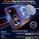 MOZOTER for iPhone 17 Pro Case with Kickstand,[Compatible with MagSafe] [12FT Military Grade Protection] Slim Translucent Matte Shockproof Phone Case,6.3",Purple