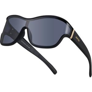Jefoo Fit Over Glasses Oversized Polarized Sports Sunglasses for Women Men Trendy Retro Sun Glasses UV400 Protection
