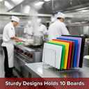 Thirteen Chefs Stainless Steel Cutting Board Rack - Ten 1" Slots fits Baking Sheets, Pans and Lids - Commercial Grade Organizer and NSF Stamped for Restaurants and Kitchens