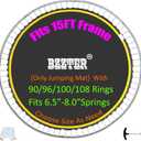 Trampoline Replacement Mat,Fits 15ft Round Frame with 90/96/100/108 Rings,Fits 5.3-8.5" Springs,Longer Lasting with 10 Rows of Stitches,w/Pull Hook and Gloves,13ft-13.4ft Trampoline Mat
