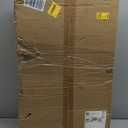 NOXARTE 26 Wagon Wheel Chandelier, 6-Light Black Round Farmhouse Chandelier with Glow Salt Glass Shade, Height Adjustable Black Industrial Hanging Light Fixture for Dining Room, Living Room, Foyer