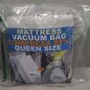 Mattress Vacuum Bag for Moving, Vacuum Seal Mattress Bag for Memory Foam or Inner Spring Mattresses, Compression and Storage for Returns, Leakproof Valve and Double Zip Seal (Queen/Full/Full-XL) (Clear)