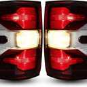 Plug and Play Smoked Red Tail Lights for Ford Maverick 2022 2023 2024 XL/XLT, Rear Lamps with Bulbs