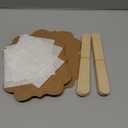 Amyhill Kraft Wedding Paper Fans Blank Handheld Church Fans and Fan Sticks with Stickers for DIY Crafting Wedding Celebration Party Favors, 8 x 6.8 Inch(20 Set)