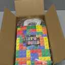 LiYiQ 134 Pcs Building Blocks Party Favors with Reusable Drinking Straws Animal Building Blocks Slap Bracelets Keychains Stamps Stickers and Gift Bags Gamer Birthday Party Supplies (Building)