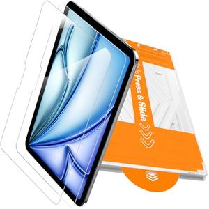 PandaShield 2-Pack 9H+ Tempered Glass Screen Protector for iPad Air M3/ M2 (11 inch, 7th/ 6th Gen, 2025/ 2024) - Easy-Install Box, 12FT Shatterproof, Apple Pencil Compatible, Bubble Free, HD Clarity