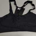 Tempt Me Women Black Sports Bra Bikini Tops Racerback Bathing Suits Top Padded Swim Tops Only, Large