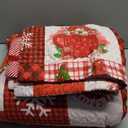 Whale Flotilla Patchwork Quilts Queen Size, Soft Boho Christmas Bedspreads for Bed Reversible Lightweight Full Queen Quilt Bedding Set Coverlets with 2 Pillow Shams for All Seasons, Happy Christmas