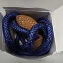 Mile High Life Rope Leash with Genuine Leather Connection, 6 FT/5 FT/4 FT, Heavy Duty Leash for Medium & Large Dogs (Blue, 48 Inch)