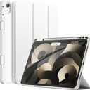 JETech Case for iPad Air 11-Inch M3/M2 (2025/2024), iPad Air 5/4 (2022/2020 5th/4th Generation 10.9-Inch) with Pencil Holder, Slim Tablet Cover with Soft TPU Back, Auto Wake/Sleep (White)
