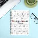 2 x Cleaning Planner, Cleaning Schedule and Checklist Organizing Planner Daily Weekly Monthly Yearly Checklist Schedule Notebook For Kids Adults Home, Family Tasks, List(White)
