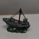 Raeasily Fish Tank Decoration Aquarium Accessories,Shipwreck Decor,Resin Material Sunken Ship Decorations for Fish Favors, Multi, 10 * 10