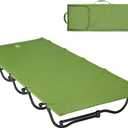 EVER ADVANCED Folding Camping Cot for Adults, Compact Sleeping Cots with Carry Bag, Portable Heavy Duty Foldable Camp Bed for Outdoor, Travel, Green