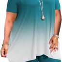  YeGine Women Plus Size 2 Piece Outfits Casual Short Sleeve Tunic Tops Shorts Sets Summer Oversized Tshirts Shorts Sweatsuits, 4XL