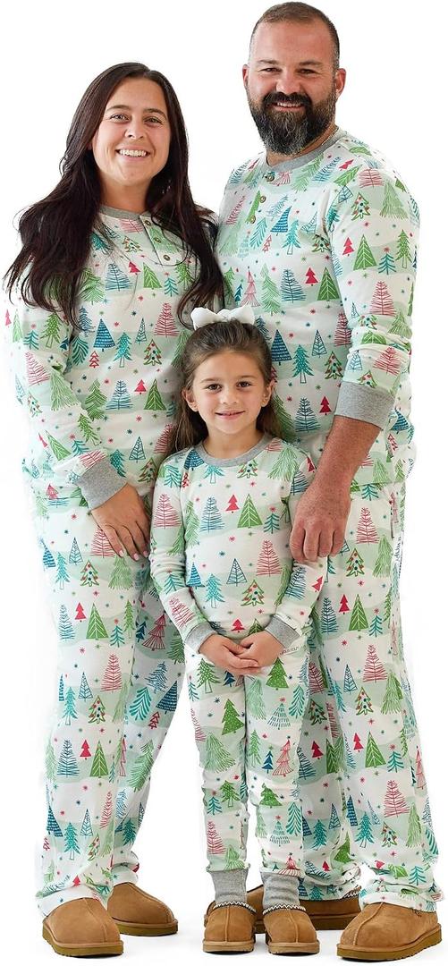 Butterblu JAMIE Matching Family Jammies Christmas Pajamas Organic Cotton PJs Womens, Mens, Kids, Toddlers, Baby, Pets