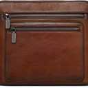 COOLCY Genuine Leather Crossbody Bags for Women Purses and Handbags for Ladies with Multiple Pockets Shoulder Satchel Bag (Coffee)