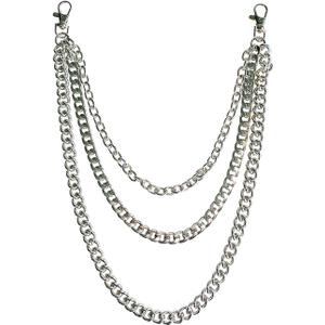 Lainrrew Trousers Chain, Pants Chain Belt Chain Wallet Chain Pocket Chain Hip Hop Punk Jeans Chain Key Chain Goth Accessories for Eboy Egirl Women Men (Silver)