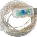 Fengyan Landscape Lights Led Light Outdoor LED USB String Lights Remote Control Fairy Festoon Garland on Window New Year Christmas Decorations LED Street Lamp (5M Powered by USB, Warm White)