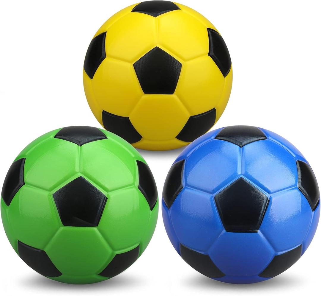 5 Inch Foam Mini Soccer Balls for Indoor Mini Soccer Hoops, Soft Squishy Soocer Slow Rising| Swimming Pool Balls Beach Balls Great Sport Gift for Adults & Kids Sensory Stress Balls No Need Pump (multicolored)