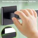 Privacy Door Handle Keyless No Key with Lock Set, Heavy Duty Reversible Interior Door Lever for Bedroom Bathroom, Square Door Lock for Left Right Handed Doors (1 Pack, Matte Black)