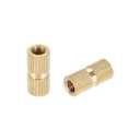 uxcell Knurled Insert Nuts, M5 x 16mm(L) x 7mm(OD) Female Thread Brass Embedment Assortment Kit, 50 Pcs