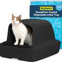 PetSafe ScoopFree Crystal Pro Self-Cleaning Cat Litter Box System Enclosed Front-Entry Advanced Odor Control Includes 1 Disposable Crystal Litter Tray Black (ZAL00-18159)