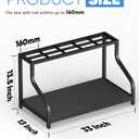 Ski Storage Rack for Garage  Freestanding Ski Holder for 5 Pair Skis, Helmet, Goggles, gloves, Indoor Snowboard Rack Organizer Stand for Home, Shed, Basement, Black