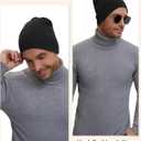 100% Cotton Beanie Hat for Men Women, Cuffless Soft Knit Warm Winter Hats Fisherman Beanies Skull Cap Unisex (Black)