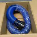 OUTPRIZE 10FT RV Sewer Hose Extension, EXTREME Heavy Duty 24 Mil TPE Material for Abrasion Resistance and Crush Protection, Camper Sewer Extension Hose with Caps, Blue