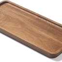 Bathroom Vanity Tray, Bathroom Tray for Counter, Toilet Tank Tray, Wood Bathroom Tray for Organizing and Home Decor (11.8 x 5.1 x 0.8 inch)