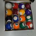16-Piece Mini Billiard Balls Set 25mm (0.98") Small Pool Balls for Table Games, Travel & Family Fun
