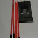 Golf Alignment Sticks Holder, Angle Adjustable Golf Training Aid, Weighted Golf Swing Trainer with Metal Sticks Practice Teaching Aid for Aiming, Putting, Swing