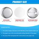 600 Pieces Blank Button Making Supplies Round Badge Parts Metal Pin Button Kit for Badge Make Machine, Including Metal Shells Back Cover and Clear Film(2.28 Inches)