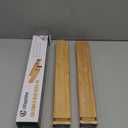 Utoplike 4 pcs Bamboo Kitchen Drawer Dividers Large, Adjustable Drawer Organizers, Spring Loaded, Works in Kitchen, Dresser, Bathroom, Bedroom, Drawer, Desk (Natural)