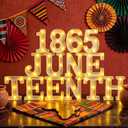 14 Pcs Juneteenth Decorations LED Letter Light Signs Cultural Theme Event Signs 1865 Sign Light for African American Heritage Black History Month Celebrations Home Party Table Decor (White)